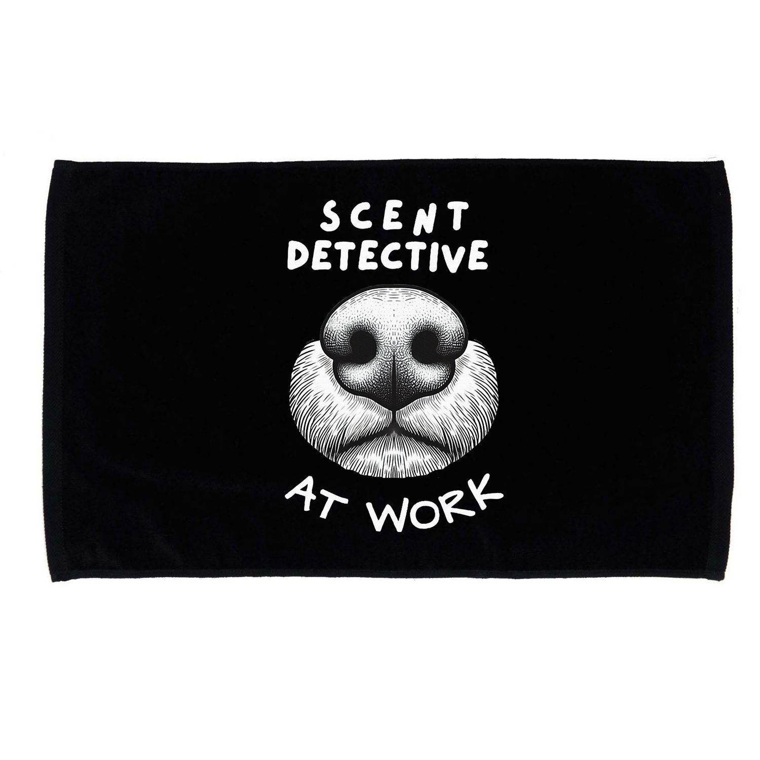 Fun Dog Scent Design Scent Detective At Work Microfiber Hand Towel
