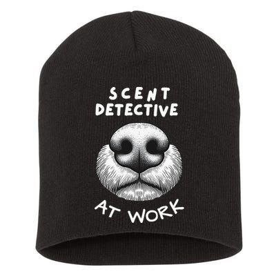 Fun Dog Scent Design Scent Detective At Work Short Acrylic Beanie