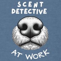 Fun Dog Scent Design Scent Detective At Work Garment-Dyed Sweatshirt