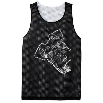 Funny Dog Schnauzer Mesh Reversible Basketball Jersey Tank