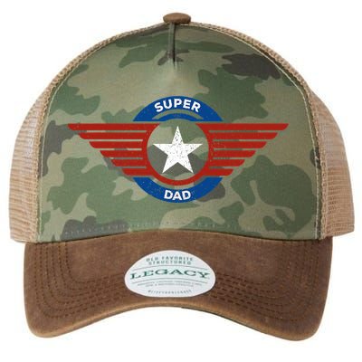 Father's Day Super Hero Dad Father and Protector Legacy Tie Dye Trucker Hat