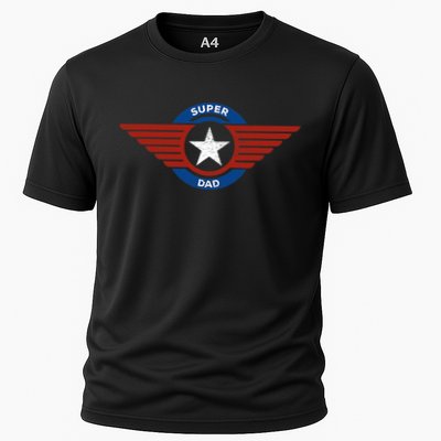 Father's Day Super Hero Dad Father and Protector Performance Shirt