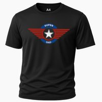 Father's Day Super Hero Dad Father and Protector Cooling Performance Crew T-Shirt