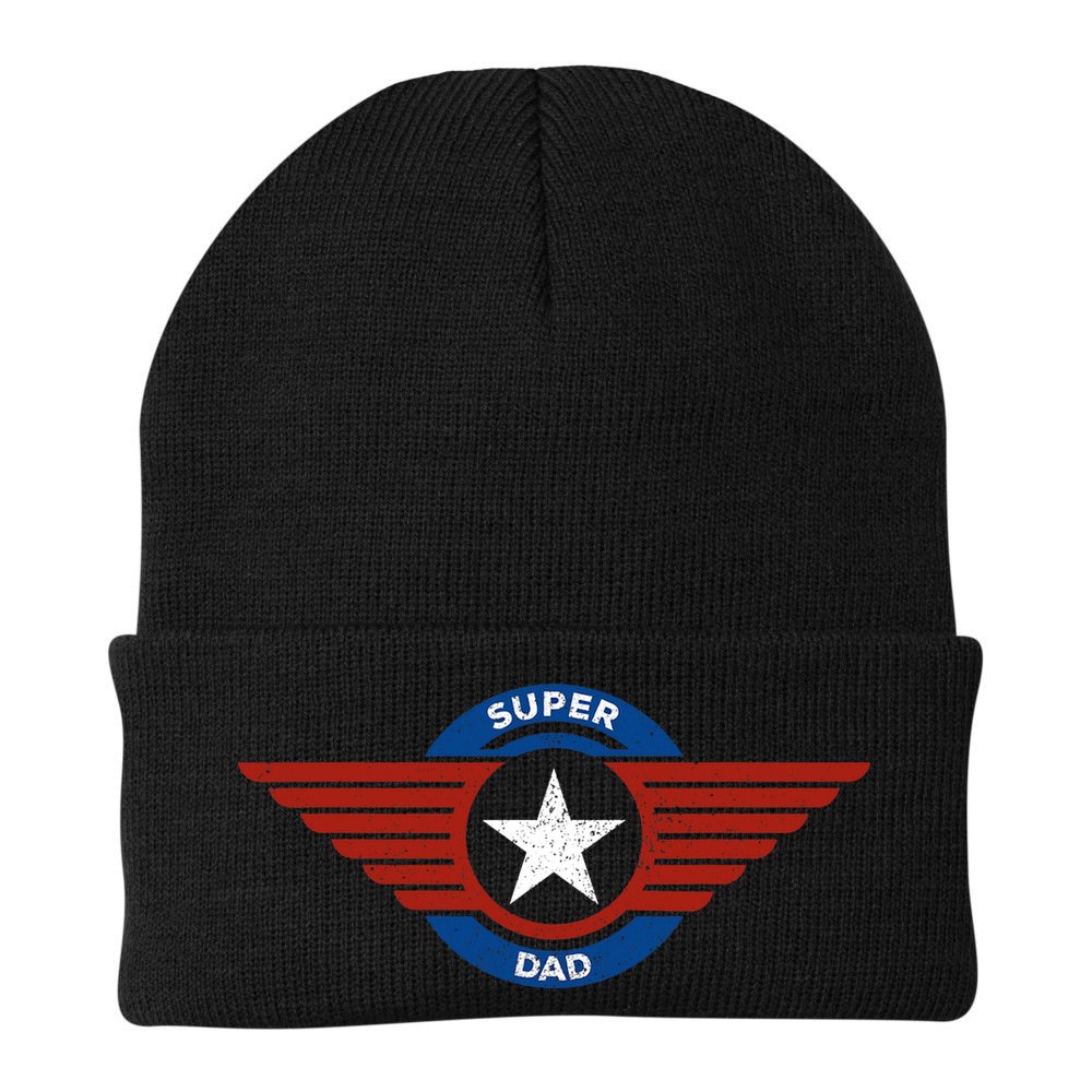 Father's Day Super Hero Dad Father and Protector Beanie