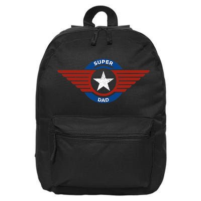 Father's Day Super Hero Dad Father and Protector 16 in Basic Backpack