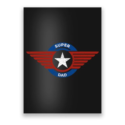 Father's Day Super Hero Dad Father and Protector Poster