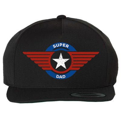 Father's Day Super Hero Dad Father and Protector Wool Snapback Cap