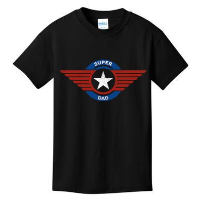 Father's Day Super Hero Dad Father and Protector Kids T-Shirt