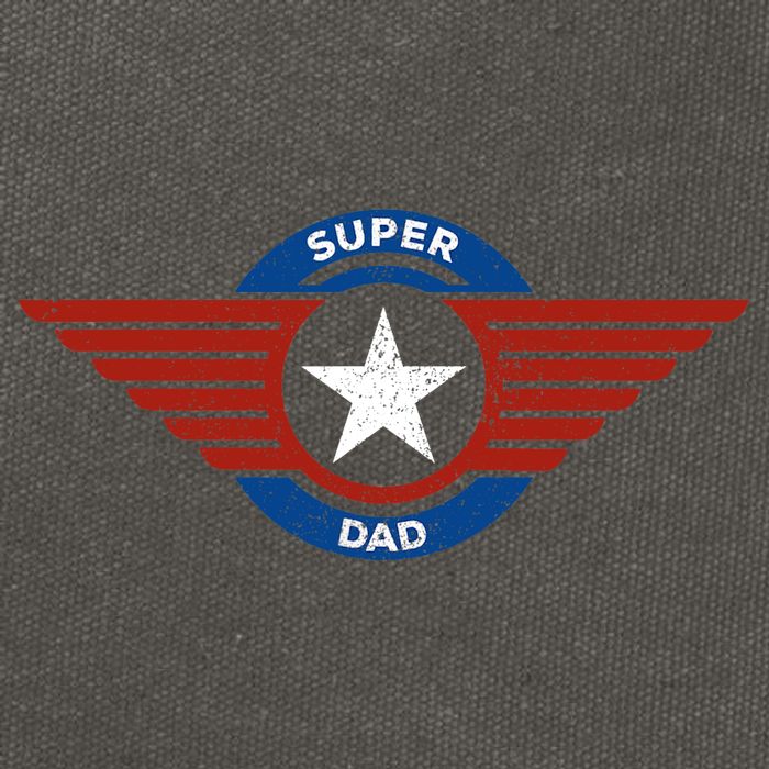 Father's Day Super Hero Dad Father and Protector Cotton Canvas Backpack