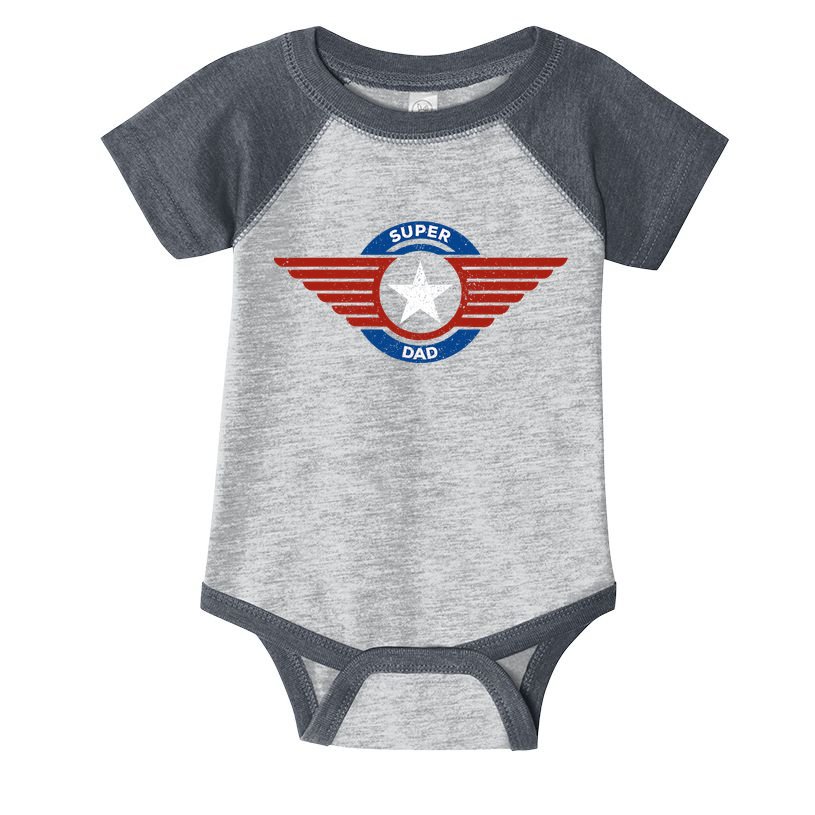 Father's Day Super Hero Dad Father and Protector Infant Baby Jersey Bodysuit