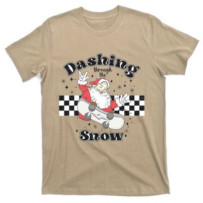 Funny Dashing Snow Retro Christmas T-Shirt