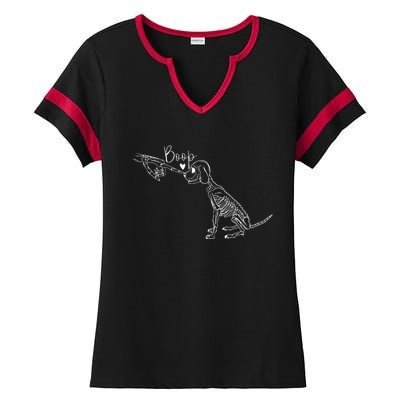 Funny Dog Skeleton Hand Boop Halloween Puppy Dog Lover Gift Ladies Halftime Notch Neck Tee