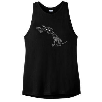 Funny Dog Skeleton Hand Boop Halloween Puppy Dog Lover Gift Ladies PosiCharge Tri-Blend Wicking Tank