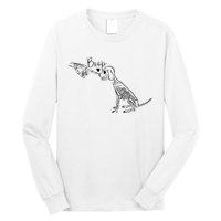 Funny Dog Skeleton Hand Boop Halloween Puppy Dog Lover Gift Long Sleeve Shirt