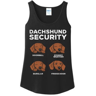 Funny Dachshund Security Dog Ladies Essential Tank