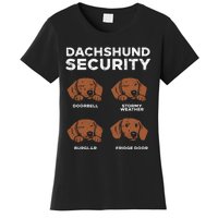 Funny Dachshund Security Dog Women's T-Shirt