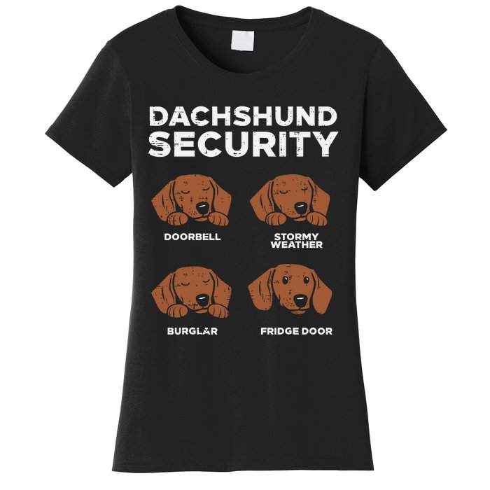 Funny Dachshund Security Dog Women's T-Shirt