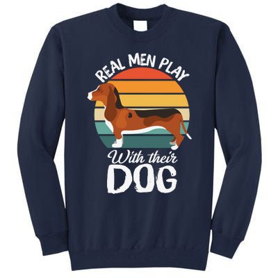 Funny Dog Slogan Funny Dog Lover Retro Sunset Dog Quote Tall Sweatshirt