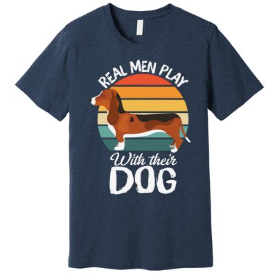 Funny Dog Slogan Funny Dog Lover Retro Sunset Dog Quote Premium T-Shirt