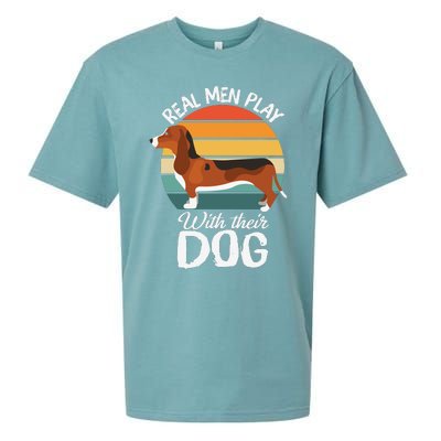 Funny Dog Slogan Funny Dog Lover Retro Sunset Dog Quote Sueded Cloud Jersey T-Shirt