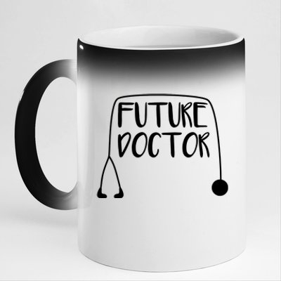 Future Doctor Soon To Be Top 11oz Black Color Changing Mug