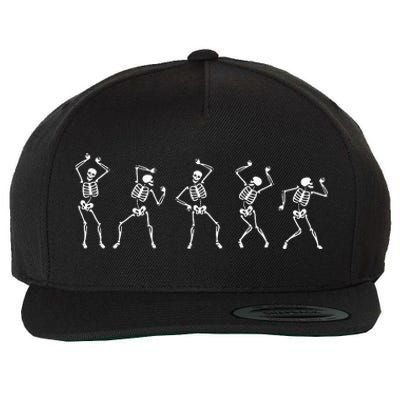 Fall Dancing Skeleton Halloween Costume Wool Snapback Cap