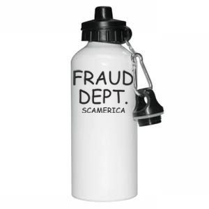 Fraud Dept Scam America Aluminum Water Bottle 