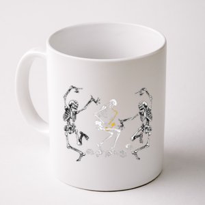 Funny Dancing Skeleton Playing Saxophone Halloween Coffee Mug