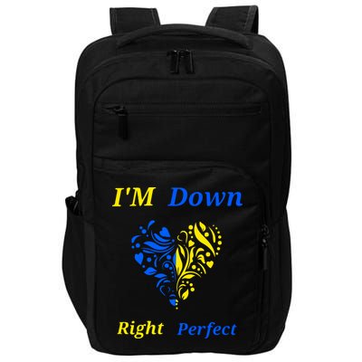 Funny Down Syndrome Right Perfect Heart Gift Impact Tech Backpack