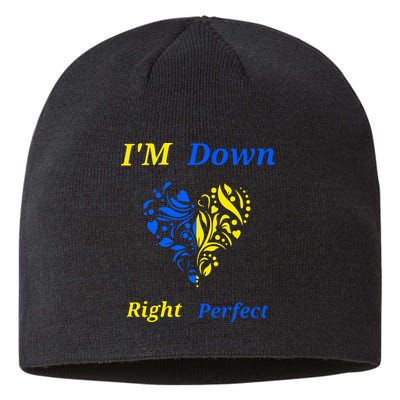 Funny Down Syndrome Right Perfect Heart Gift Sustainable Beanie