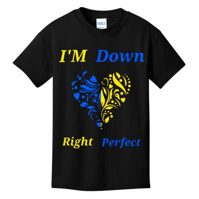 Funny Down Syndrome Right Perfect Heart Gift Kids T-Shirt