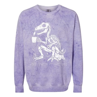 Funny Dinosaur Skeleton Costume Goth Halloween Colorblast Crewneck Sweatshirt