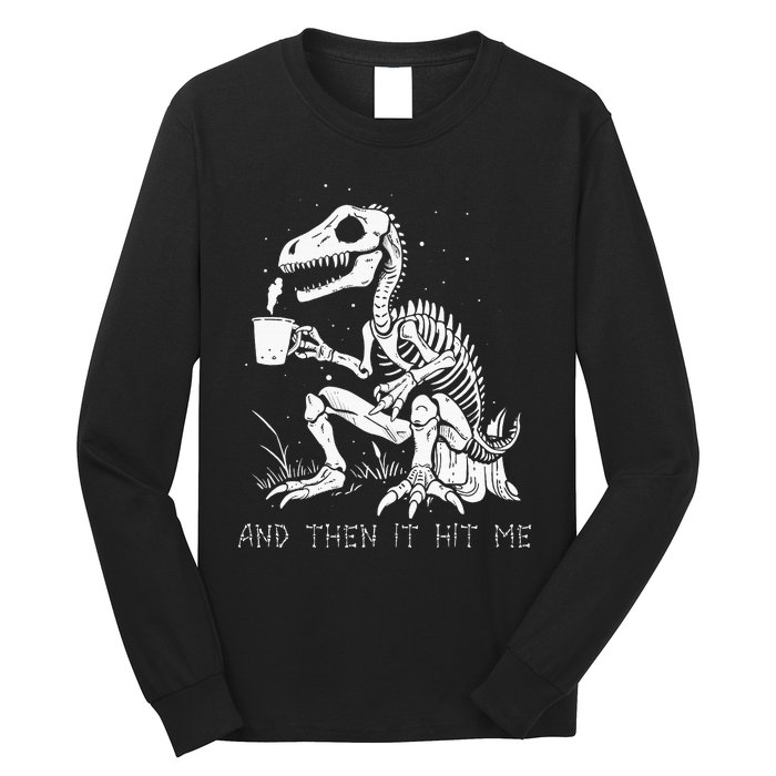 Funny Dinosaur Skeleton Costume Goth Halloween Long Sleeve Shirt