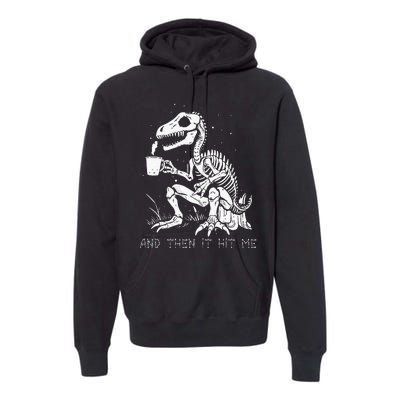 Funny Dinosaur Skeleton Costume Goth Halloween Premium Hoodie