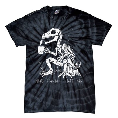 Funny Dinosaur Skeleton Costume Goth Halloween Tie-Dye T-Shirt