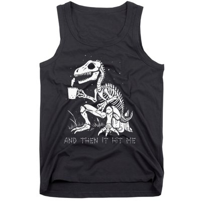 Funny Dinosaur Skeleton Costume Goth Halloween Tank Top