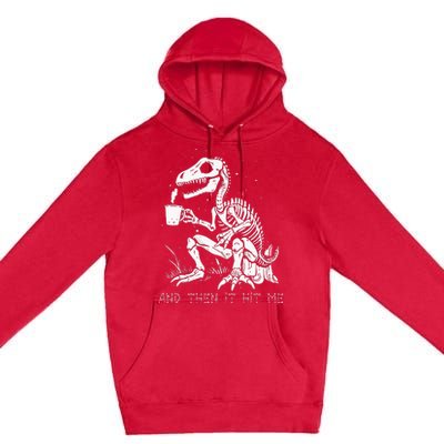 Funny Dinosaur Skeleton Costume Goth Halloween Premium Pullover Hoodie