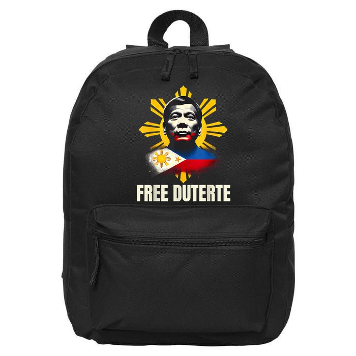 Free Duterte Supporter President Rodrigo Digong Patriots 16 in Basic Backpack
