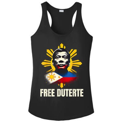Free Duterte Supporter President Rodrigo Digong Patriots Ladies PosiCharge Competitor Racerback Tank