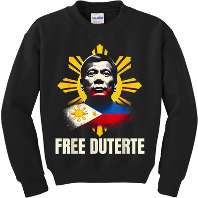 Free Duterte Supporter President Rodrigo Digong Patriots Kids Sweatshirt