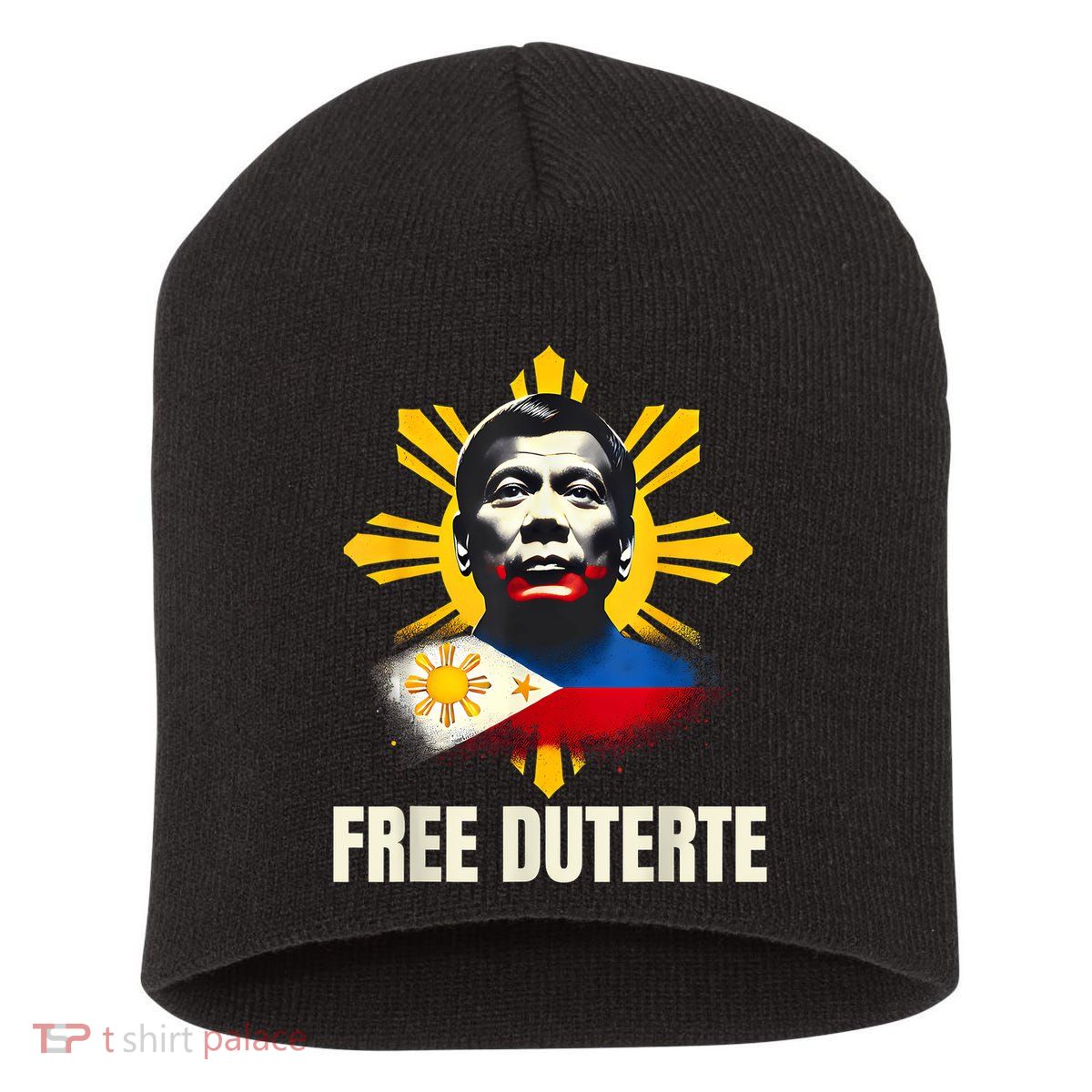 Free Duterte Supporter President Rodrigo Digong Patriots Short Acrylic Beanie