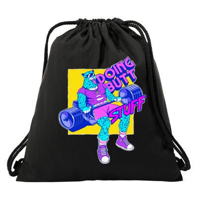 Funny Doing Stuff Workout Bodybuilding Fitness Gym Muscle Drawstring Bag