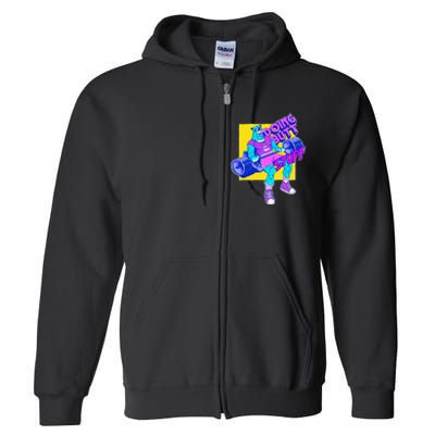 Funny Doing Stuff Workout Bodybuilding Fitness Gym Muscle Full Zip Hoodie