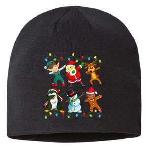 Festive Dabbing Santa Elf Deer Friends for Christmas Sustainable Beanie