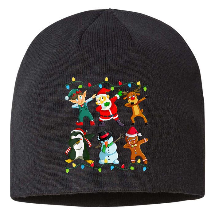 Festive Dabbing Santa Elf Deer Friends for Christmas Sustainable Beanie