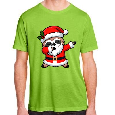 Funny Dabbing Sloth In Santa Claus Christmas Costume Xmas Cool Gift Adult ChromaSoft Performance T-Shirt