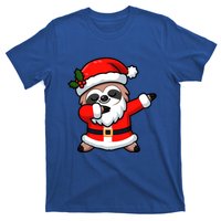 Funny Dabbing Sloth In Santa Claus Christmas Costume Xmas Cool Gift T-Shirt