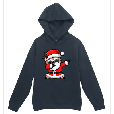 Funny Dabbing Sloth In Santa Claus Christmas Costume Xmas Cool Gift Urban Pullover Hoodie