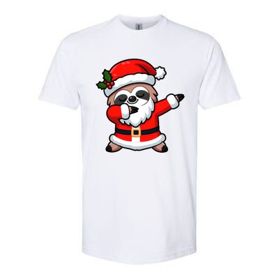 Funny Dabbing Sloth In Santa Claus Christmas Costume Xmas Cool Gift Softstyle CVC T-Shirt