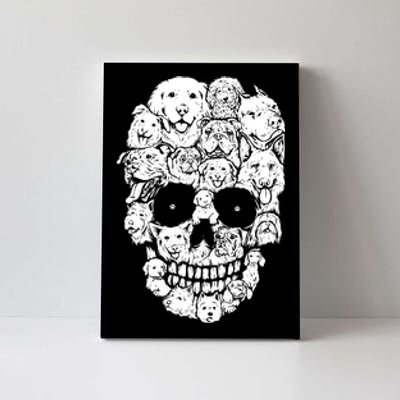 Funny Dog Skull Dogs Paw Lover Halloween Dog Skeleton Canvas